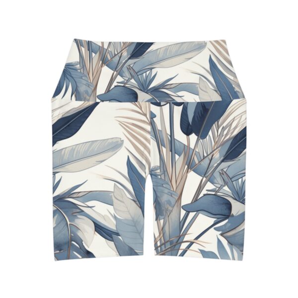 Boho Luxe Tropical Foliage High-Waisted Yoga Shorts – Fashion Fit