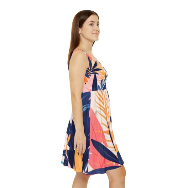 Boho-Chic Tropical Leaf Gym Dress – Durable Active Fashion