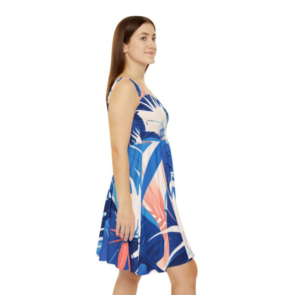 Tropical Elegance: Boho-chic Gym Floral Skater Dress