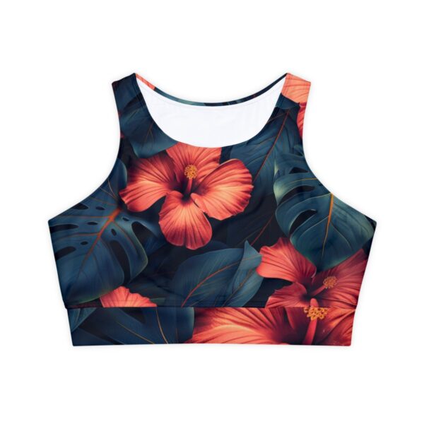 Boho-Fitness Chic Padded Sports Bra Tropical Pastel Elegance