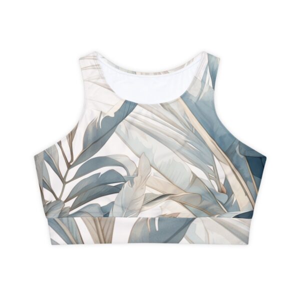 Boho-Chic Vogue-Inspired Sports Bra – Tropical Elegance Collection