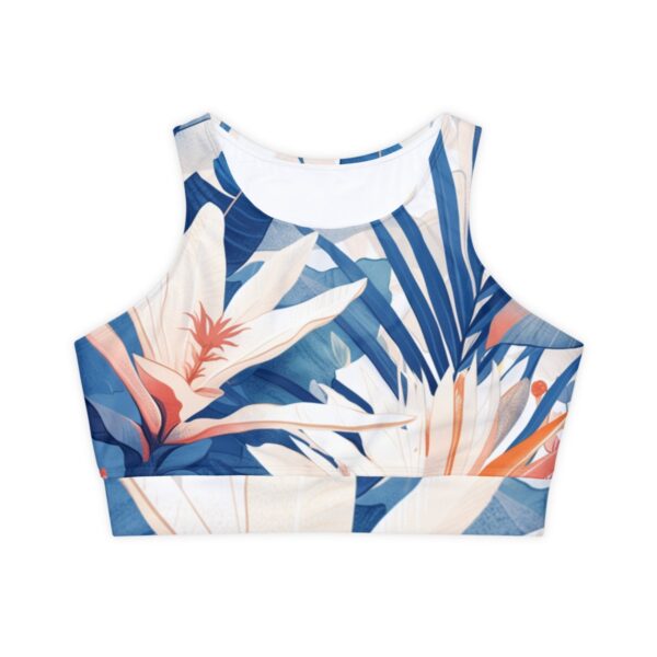 Boho Blossom Padded Sports Bra – Pastel Elegance for Fitness